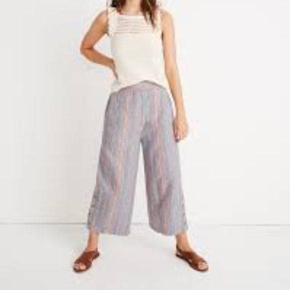 Madewell Side Button Huston Linen Blend Rainbow - Picture 1 of 4
